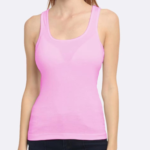 Novedad 2026: Camiseta sin mangas de jersey liso para mujer, tallas grandes, ideal para fitness de verano y uso casual. Servicio OEM ODM. - Product Image 1