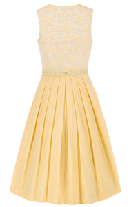 Yellow A-Line Midi <b>Dress</b> Strapless Chiffon Wrap Tie <b>Elastic</b> Waist Casual Summer <b>Dress</b> Flared Hem Solid Color Breathable - Product Image 3