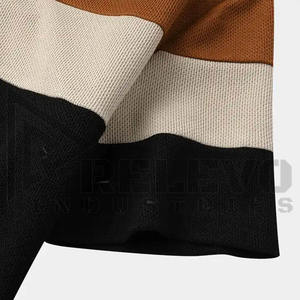 Camiseta de Algodón a Rayas Coloridas de 250 GSM para Hombre, Servicio OEM de Alta Calidad, Tela Multicolor, Camisetas Polo Casuales Premium de Estilo Urbano - Product Image 3