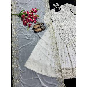 Conjunto de ropa de fiesta Lehenga de diseñador para mujer con hermosa ropa superior e inferior Dupatta - Product Image 4