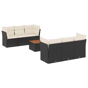 Ensemble de canapés de jardin blanc crème et noir - Product Image 2