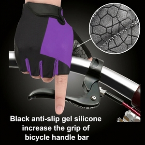 Gants de cyclisme pour hommes et femmes, respirants, rembourrés, demi-doigts, pour la conduite à vélo, protection confortable, sports de plein air - Product Image 5