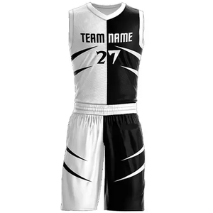 ชุดบาสเก็ตบอล OEM พิมพ์ลายแบบ Sublimation สำหรับผู้ชาย ออกแบบสีสันได้ตามต้องการ เสื้อบาสเก็ตบอลชาย - Product Image 2