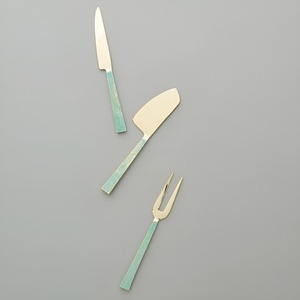 Top Grade Items Luxury Stainless Steel Gold-plated Cake Knife Shovel and Pizza Butter Knife Cheese Set for Western Tableware Use - Product Image 1