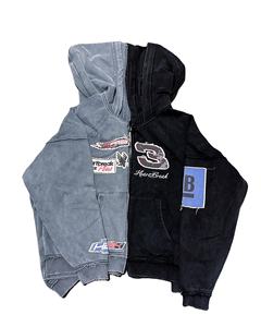 Sudadera con capucha de peso pesado para hombre con logotipo personalizado 100% algodón invierno de gran tamaño en blanco ácido Vintage lavado OEM - Product Image 3