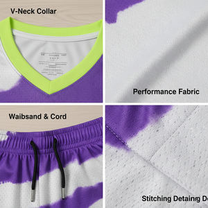 Conjunto de Uniforme de Fútbol Sublimado con Nombre de Equipo Personalizado, Transpirable, de Secado Rápido, Antibacterial, con Protección UV, Manga Corta, Cuello Redondo, Unisex - Product Image 5