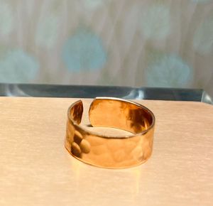 Anillo Ajustable de Cobre Puro para Hombre y Mujer, Martillado, Terapéutico, Biomagnético, Alivio del Dolor de Artritis, Banda para la Ansiedad - Product Image 4