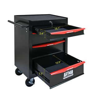 20\" <b>Rolling</b> Metal Tool Chest Cabinet with 4 Ball Bearing Drawers Steel Tool Storage <b>Box</b> Ball Bearing Drawer Slides - Product Image 5