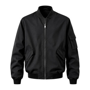 <b>Men's</b> Casual Relaxed Fit Windproof Zip-Up Bomber <b>Jacket</b> | Lightweight, Utility Pockets, Ribbed Collar, Full Zip <b>jacket</b> - Product Image 1