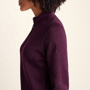 Veste polaire pour femme à col montant et demi-zip, à manches longues, pour un usage décontracté en extérieur - Product Image 6