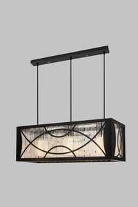 Lampe décorative en métal ronde avec joint d'étanchéité, design suspendu, finition noire standard, idéale pour la décoration intérieure - Product Image 3