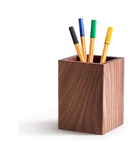 Wood Pen Stand Minimalist <b>Simple</b> Fashionable Office <b>Desk</b> Decorative Piece Wood Pen Holder Lowest Prices - Product Image 6