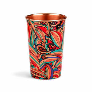 Vaso de Cobre Puro con Diseño Impreso, Hecho a Mano, Ayurvédico, para Agua, para Hogar, Cocina, Hotel, Bar, Venta al Por Mayor, OEM - Product Image 1