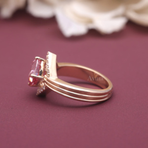 Bague de fiançailles en diamant de laboratoire certifié IGI, taille coussin, avec halo, en argent sterling 925 massif, style vintage géométrique, pour mariée - Product Image 5