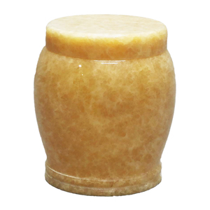 Urne funéraire pour bébé en marbre naturel jaune de haute qualité Qianrui, vente en gros, personnalisable, durable, conteneur à cendres, fournitures funéraires - Product Image 1