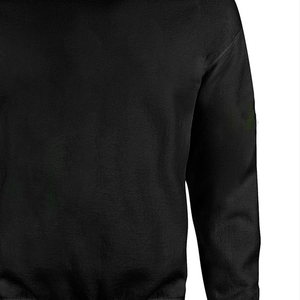 Factory Direct Custom Men’s Pullover Sweatshirt Eco-Friendly Quick Dry Breathable Cotton <b>Fleece</b> Black Crewneck Fraternity Style - Product Image 5