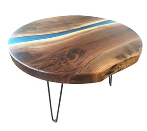 Table d'appoint en résine de bois époxy, artisanale, mobilier d'appoint moderne, artisanat de l'Uttar Pradesh pour la maison/le bureau, décoration intérieure - Product Image 1