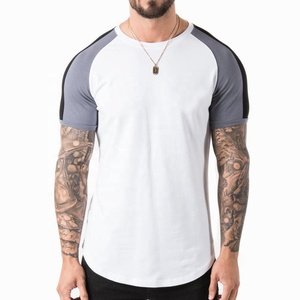 Camiseta personalizada negra para hombre con estampado, manga corta, poliéster, ribete en contraste, tallas grandes. - Product Image 2