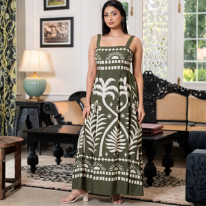 Elegante Vestido Maxi de Rayón con Corte Evase para Mujer - Product Image 5