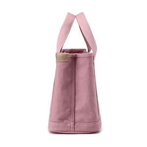 Sacs fourre-tout en toile et cuir personnalisés avec logo pour femmes, grands et petits, sacs à bandoulière simples et réutilisables pour le shopping - Product Image 5