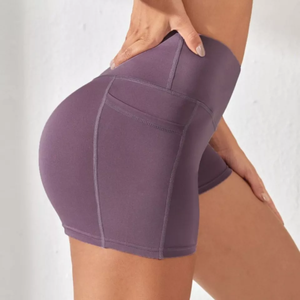 Women High Waist Shorts Solid Color Mesh Breathable Sports <b>Running</b> Shorts Summer Breathable Quick Dry Shorts - Product Image 4