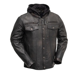 Men's Vintage Biker Motorcycle Black <b>Retro</b> Genuine <b>Leather</b> <b>Jacket</b> Best Design Biker Motorcycle <b>Leather</b> Motorbike <b>Jackets</b> - Product Image 1
