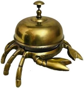 Brass Table <b>Bell</b> Hotel Reception <b>Bell</b> Office School Service <b>Bell</b> Vintage Antique Brass Desktop <b>Calling</b> <b>Bell</b> Desk Service <b>Bell</b> 5 - Product Image 3