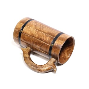 Mug à café en bois durable, produit d'exportation de qualité supérieure d'Inde, artisanat éthique, design de vaisselle pour boissons - Product Image 3