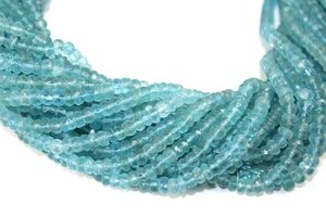 Perles Rondelles Facettées en Apatite Bleu Ciel de Qualité Supérieure 4-5mm, Fil de Pierres Précieuses Naturelles, Vente en Gros - Product Image 2