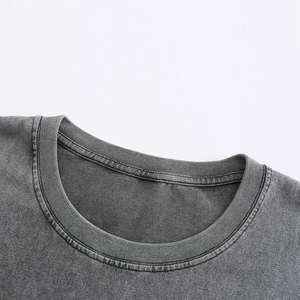 Camiseta Deportiva Extra Grande de Alta Calidad Personalizable, Teñida en Color Liso, Ecológica, de Poliéster/Algodón Grueso, Estilo Vintage para Hombre - Product Image 3