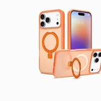 Coque de téléphone personnalisée antichoc avec aimant puissant, translucide mate dépolie et support anneau invisible pour iPhone 17 18 Pro Max