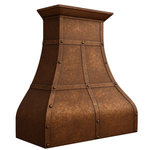 Rustic Copper Range Hood Arched Island Cooker Vent Hood Decorative <b>Kitchen</b> Chimney Cover - Product Image 6
