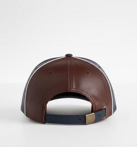 Luxury Genuine Leather Baseball Cap for Men – Contrast Color Outdoor Fashion <b>Hat</b> - Product Image 4