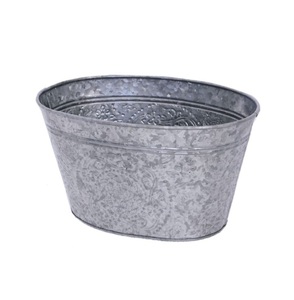Newest Design Galvanized Sheet Metal Decorative Colorful Planter for Home Patio & Lawn Multi-Purpose Planter Ground <b>Garden</b> Pot - Product Image 5