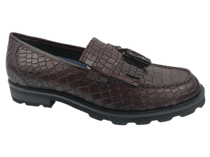 Mocasines de Piel Genuina para Hombre, Punta Redonda, Borlas, Color Marrón Sólido, Suela de Goma Acolchada, para Todas las Temporadas - Product Image 1