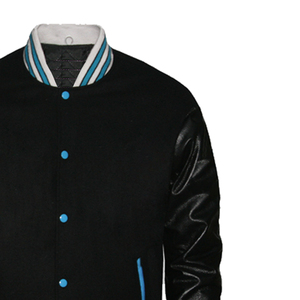 แจ็คเก็ตวาร์ซิตี้ไซส์ใหญ่พร้อมโลโก้สั่งทำพิเศษสำหรับผู้ชายและผู้หญิง ตัวเสื้อทำจากผ้าขนสัตว์ แขนเสื้อทำจากหนัง แจ็คเก็ตเบสบอลบอมเบอร์เลตเตอร์แมนสำหรับฤดูหนาว - Product Image 5