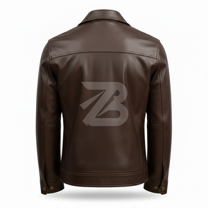 Chaqueta de Motociclista de Cuero PU Marrón para Hombre, Estilo Urbano, Resistente al Viento e Impermeable, Moda Premium OEM - Product Image 3