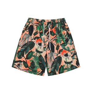 Shorts de Baño para Hombre con Estampado Floral, Secado Rápido, Cintura con Cordón Ajustable, Estilo Casual - Product Image 1