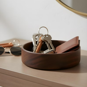 Bol de service en bois massif de qualité supérieure, vaisselle en bois naturel pour restaurant et maison - Product Image 1