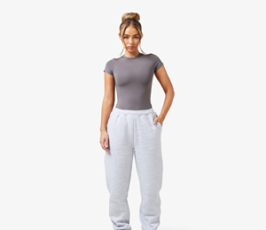 Vente directe usine – Pantalon de jogging taille haute décontracté pour femme avec poches - Product Image 3