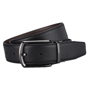Ceinture en cuir véritable à boucle ardillon, double face réversible, pour hommes, vente en gros d'usine - Product Image 6