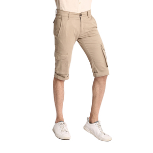 Shorts cargo kaki pour homme, taille mi-haute, 100% coton Oxford, respirant, écologique, imperméable, décontracté, plusieurs poches, fermeture éclair - Product Image 6