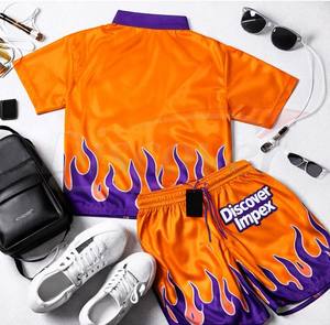 Ensemble deux pièces léger en nylon pour homme, coupe-vent à séchage rapide, survêtement décontracté d'été, chemise à manches courtes et short - Product Image 5