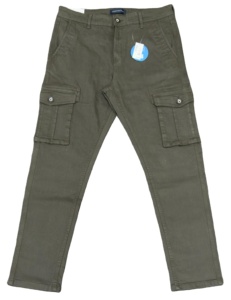 Pantalon cargo en toile 100% coton léger pour homme avec taille élastique, taille mi-haute, 6 poches, décontracté, sport, extérieur, service OEM - Product Image 6