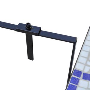 Tavolo da balcone appeso a mosaico blu e bianco per uso esterno - Product Image 4