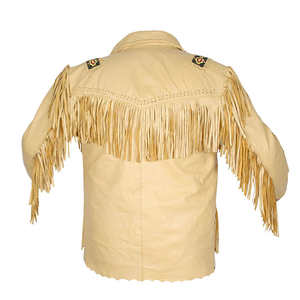 Cowboy Man Leather <b>Jacket</b> Long Fringes Leather <b>Jacket</b> Men Original Cow <b>Suede</b> Leather <b>Jacket</b> - Product Image 2