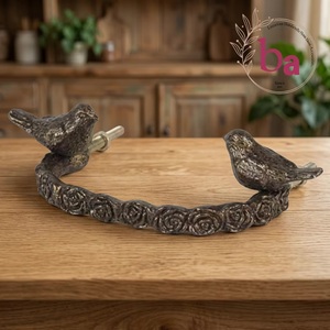 Ba Two Bird Design Cabinet Handle Zinc Alloy Traditional Style for Dresser and Wardrobe <b>Door</b> Pulls - Product Image 1