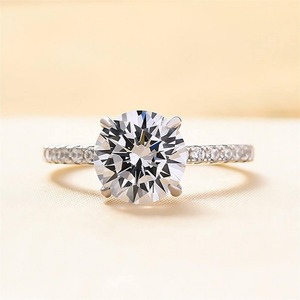 Custom VVS Moissanite Diamond <b>Fine</b> <b>Rings</b> S925 Silver Solid Silver Plated <b>Rings</b> Wedding Engagement <b>Ring</b> Jewelry for Women - Product Image 1
