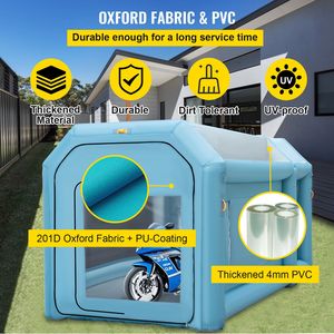 Tenda Gonfiabile Portatile per Verniciatura Auto 13x8x8ft con Illuminazione LED e Sistema di Filtraggio dell'Aria, 2 Ventilatori - Product Image 3