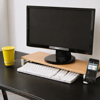 Support de moniteur moderne noir standard Global Orbit GO-2286 avec hub USB, surface métallique, pour bureau d'ordinateur, écologique et durable